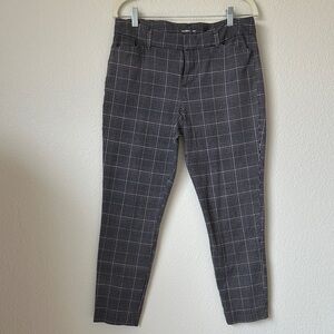 Old Navy Pixie Pants Plaid Size 12 Ankle Cropped Workwear Slim Fit